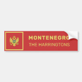 Individuelle Name & Text Montenegro - Flagge Autoaufkleber (Vorne)