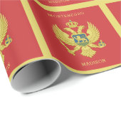 Individuelle Name & Text Montenegro Geschenkpapier (Rolleneckpunkt)