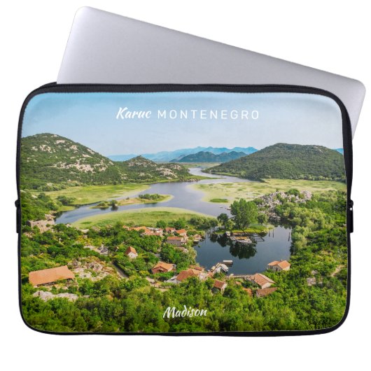 Individuelle Name & Text Montenegro Laptopschutzhülle (Vorderseite)