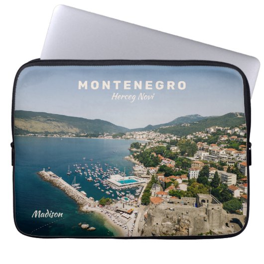 Individuelle Name & Text Montenegro Laptopschutzhülle (Vorderseite)