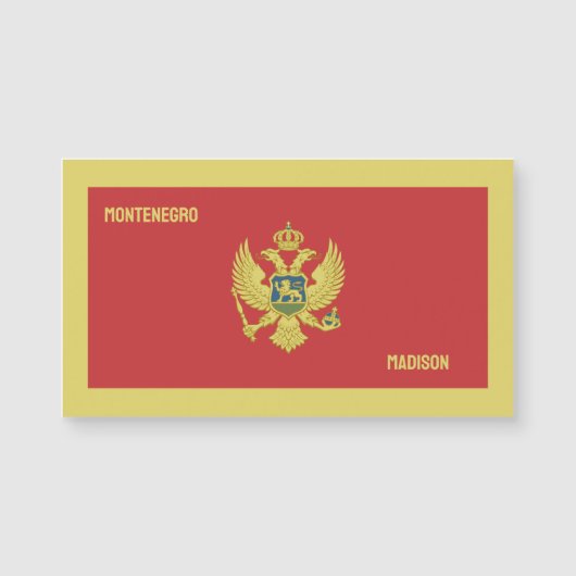 Individuelle Name & Text Montenegro Magnetkarte (Vorderseite)
