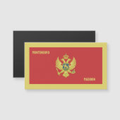 Individuelle Name & Text Montenegro Magnetkarte (Vorne/Hinten)