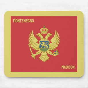 Individuelle Name & Text Montenegro Mousepad