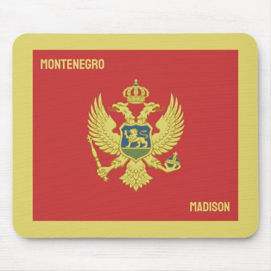 Individuelle Name & Text Montenegro Mousepad (Vorne)