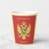 Individuelle Name & Text Montenegro Pappbecher (Vorderseite)