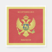 Individuelle Name & Text Montenegro Serviette (Vorderseite)