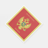 Individuelle Name & Text Montenegro Serviette (Ecke)