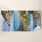 Individuelle Name & Text Montenegro Strandtuch (Vorderseite)