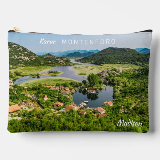 Individuelle Name & Text Montenegro Zubehörtasche (Vorderseite)