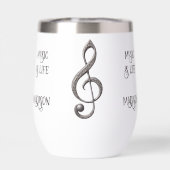 Individuelle Name-/Text-Musical-Clef-Hinweis (Rückseite)
