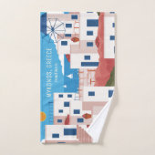 Individuelle Name & Text Mykonos Griechenland Handtuch (Handtuch)