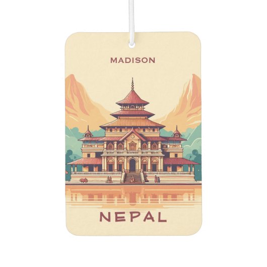 Individuelle Name & Text Nepal Autolufterfrischer (Vorderseite)