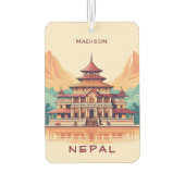 Individuelle Name & Text Nepal Autolufterfrischer (Rückseite)