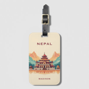 Individuelle Name & Text Nepal Gepäckanhänger