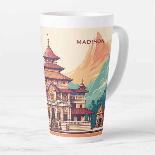 Individuelle Name & Text Nepal Milchtasse (Rechte Ecke)