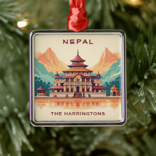 Individuelle Name & Text Nepal Ornament Aus Metall