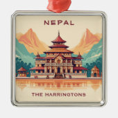 Individuelle Name & Text Nepal Ornament Aus Metall (Vorne)