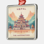 Individuelle Name & Text Nepal Ornament Aus Metall (Links)