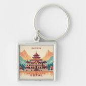 Individuelle Name & Text Nepal Schlüsselanhänger (Vorne)