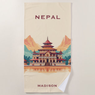 Individuelle Name & Text Nepal Strandtuch