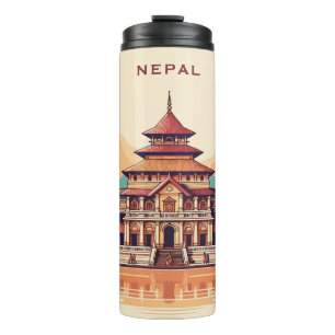 Individuelle Name & Text Nepal Thermosbecher