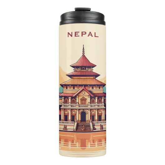 Individuelle Name & Text Nepal Thermosbecher (Vorderseite)
