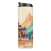 Individuelle Name & Text Nepal Thermosbecher (Nach rechts gedreht)