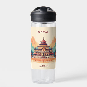 Individuelle Name & Text Nepal Trinkflasche