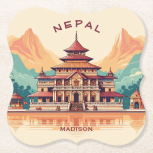 Individuelle Name & Text Nepal Untersetzer