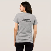 Individuelle Name / Text Niedlicher Kaffee Chat Tri-Blend Shirt (Rückseite voll)