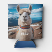 Individuelle Name & Text Peru Llama Dosenkühler (Vorderseite)
