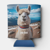 Individuelle Name & Text Peru Llama Dosenkühler (Rückseite)