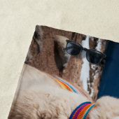 Individuelle Name & Text Peru Llama Strandtuch (Beispiel)