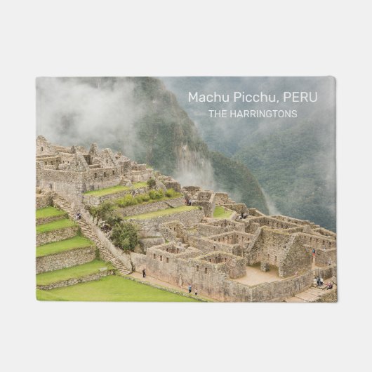 Individuelle Name & Text Peru Machu Picchu Fußmatte (Vorderseite)