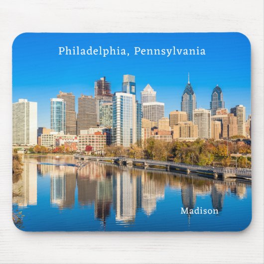 Individuelle Name & Text Philadelphia Pennsylvania Mousepad (Vorne)
