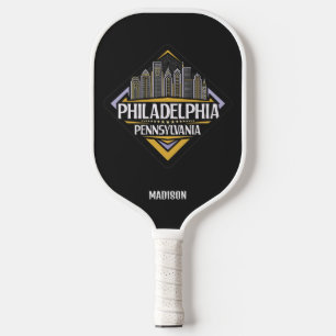 Individuelle Name/Text Philadelphia Pennsylvania Pickleball Schläger