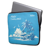 Individuelle Name & Text Phuket Thailand Laptopschutzhülle (Vorderseite Links)