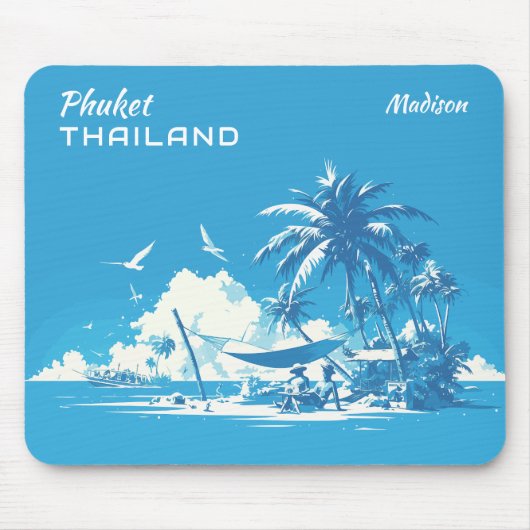 Individuelle Name & Text Phuket Thailand Mousepad (Vorne)