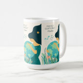 Individuelle Name & Text Planet Erde Mutter Kaffeetasse (VorderseiteRechts)