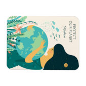 Individuelle Name & Text Planet Erde Mutter Magnet (Horizontal)
