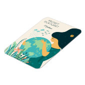 Individuelle Name & Text Planet Erde Mutter Magnet (Linke Seite)