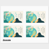 Individuelle Name & Text Planet Erde Mutter Rechteckiger Aufkleber (Blatt)