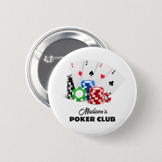 Individuelle Name & Text Poker / Casino Button (Vorne & Hinten)