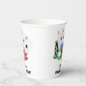 Individuelle Name & Text Poker / Casino Pappbecher (Rechts)