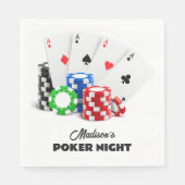 Individuelle Name & Text Poker / Casino Serviette (Vorderseite)