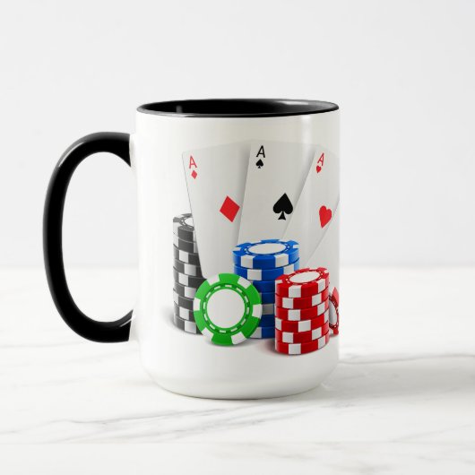 Individuelle Name & Text Poker / Casino Tasse (Links)