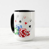 Individuelle Name & Text Poker / Casino Tasse (Vorderseite Links)