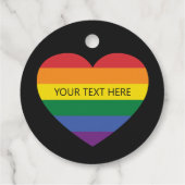 Individuelle Name & Text Rainbow Herz Geschenkanhänger (Rückseite)