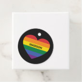 Individuelle Name & Text Rainbow Herz Geschenkanhänger (Beispiel)