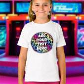 Individuelle Name Text Rainbow Leopard Muster druc T-Shirt